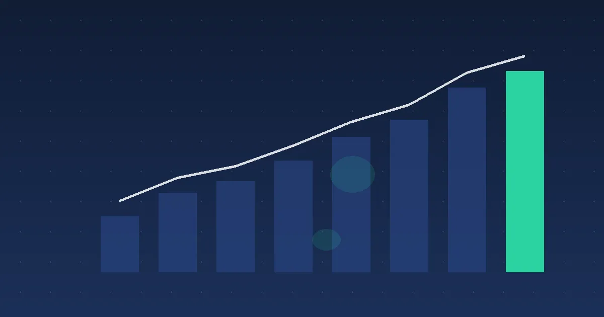 Abstract illustration of growing savings bars