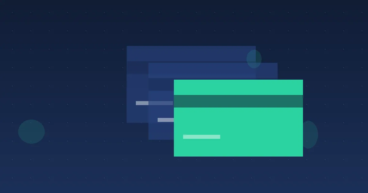 Abstract illustration of credit cards being compared