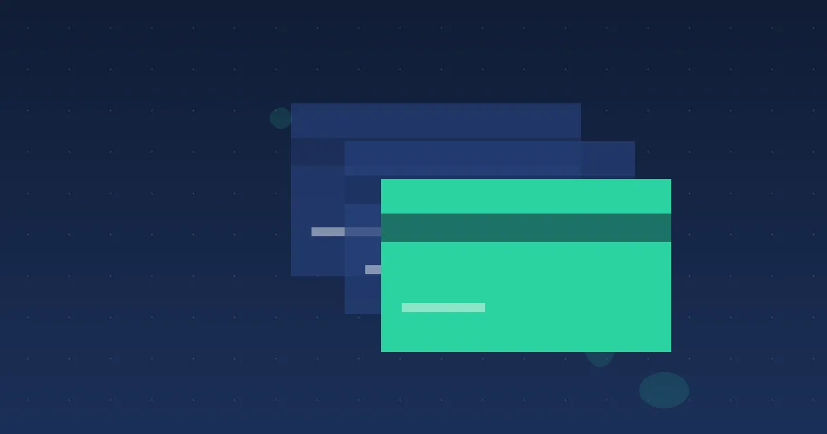 Abstract illustration of stacked credit cards