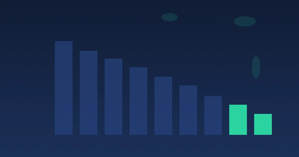 Abstract illustration of a rising bar chart