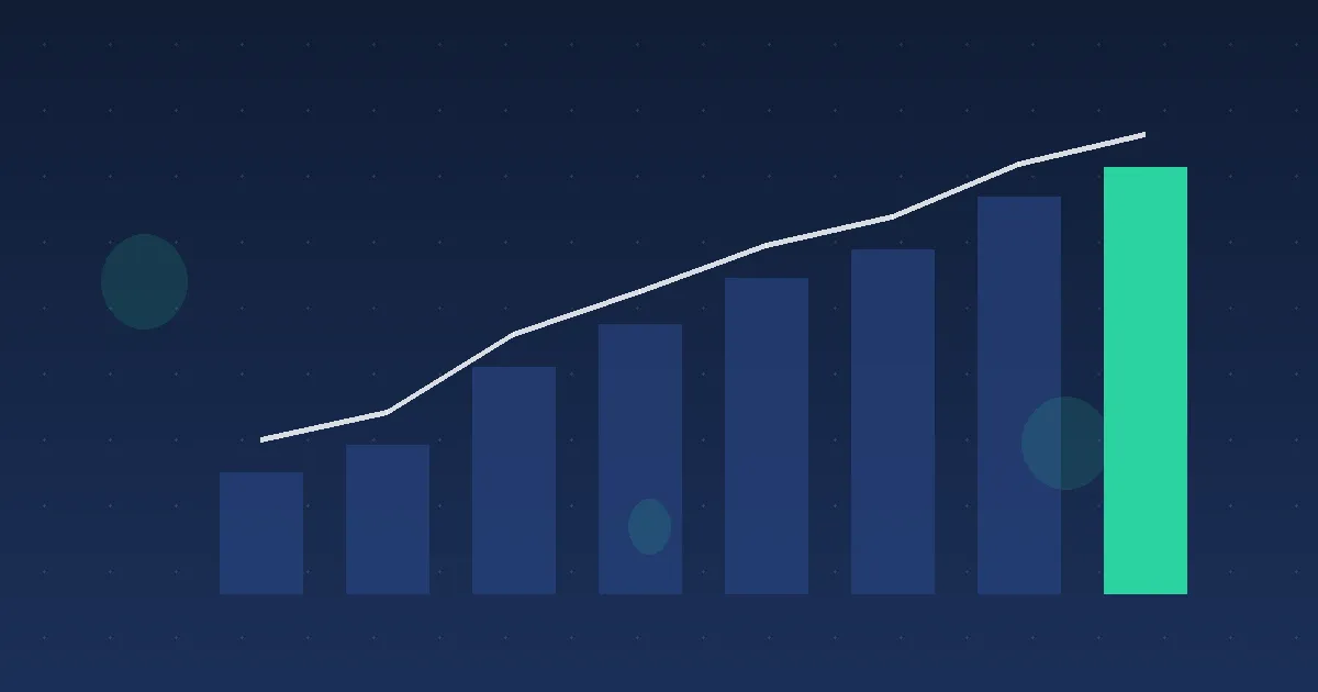 Abstract illustration of rising bars representing personal finances