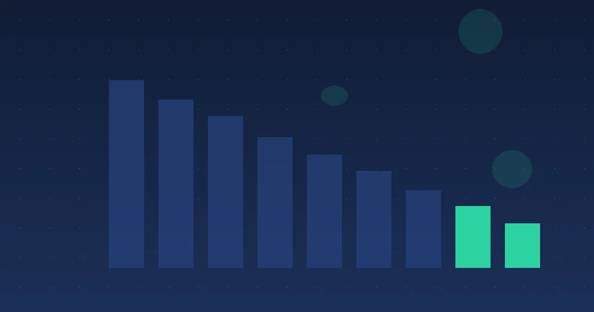 Abstract illustration of stepped bars representing loan repayment